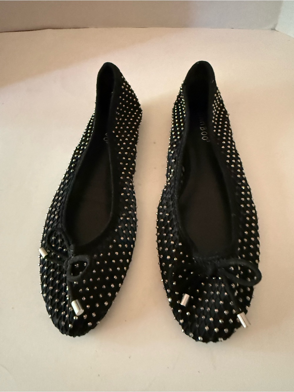 Bamboo Black Studded Ballet Flats Women’s 6.5 New